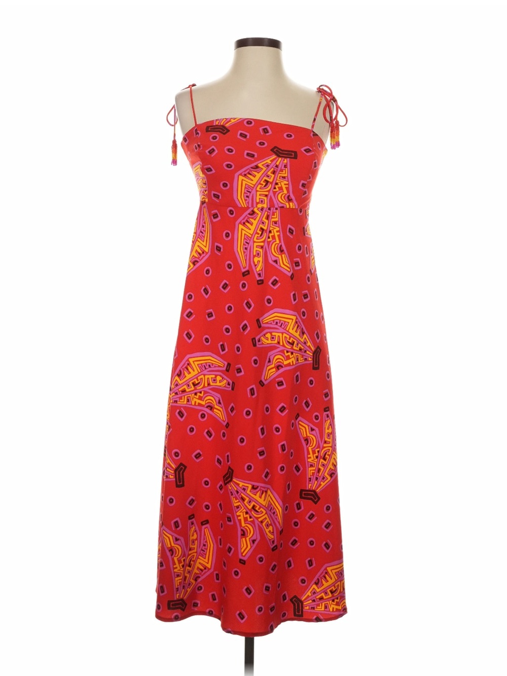 House of Harlow Banana Print Midi Dress
